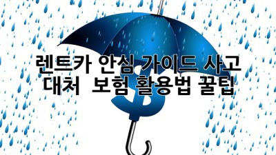 🚗 렌트카 안심 가이드: 사고 대처 & 보험 활용법 꿀팁 🍯